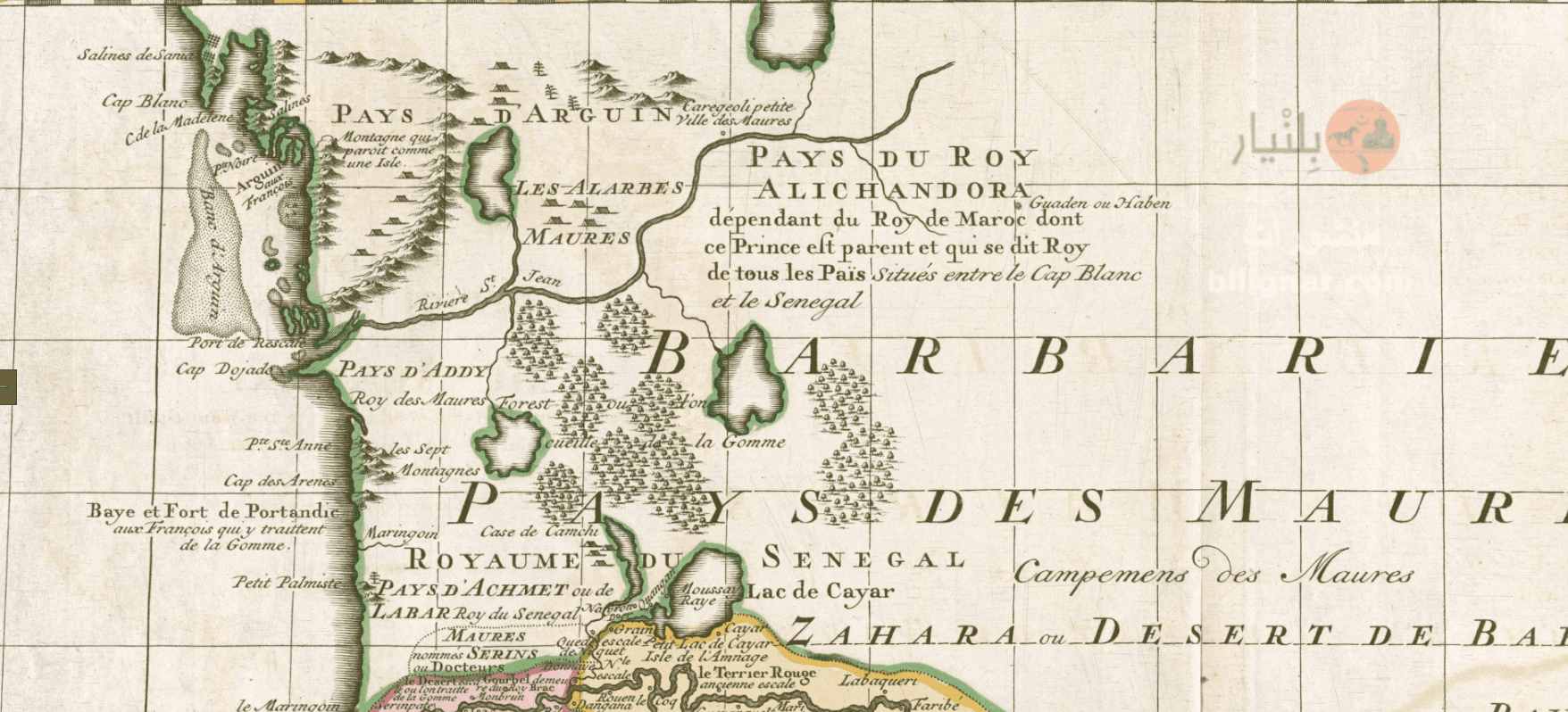 خرائط موريتانيا عبر السنين (1667م-1937م) 